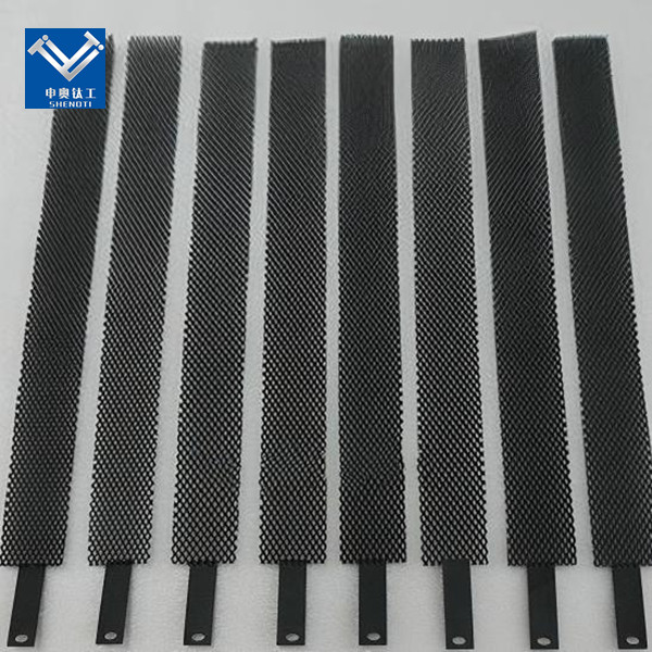 Titanium anode for cathodic electrophoretic coating